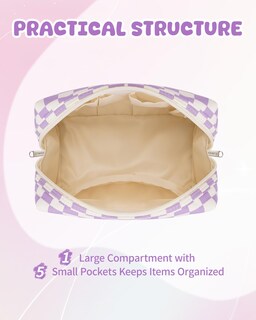 Foto 3 | Foto 3 | Bolsa De Maquillaje Narwey Con Inicial Morada Personalizada, Letra F - Venta Internacional.