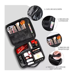 Foto 4 | Foto 4 | Estuche Organizador De Maquillaje De Viaje Para Cosméticos, Belug Negro