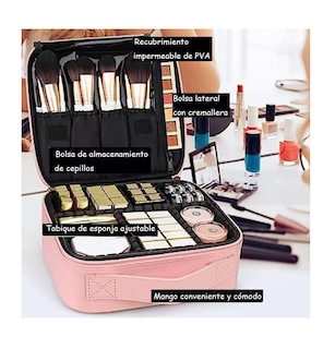 Foto 2 | Foto 2 | Estuche Organizador De Maquillaje De Viaje Para Cosméticos, Rosa