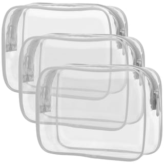 Foto 1 | Foto 1 | Bolsa De Maquillaje Transparente Packism Impermeable Aprobada Por La Tsa, Paquete De 3 - Venta Internacional.