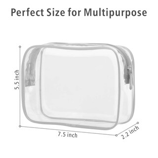 Foto 3 | Foto 3 | Bolsa De Maquillaje Transparente Packism Impermeable Aprobada Por La Tsa, Paquete De 3 - Venta Internacional.