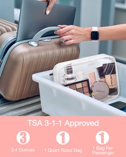 Foto 2 | Foto 2 | Bolsa De Aseo Bagsmart Transparente, 3 Paquetes, Resistente Al Agua Para Mujer - Venta Internacional.