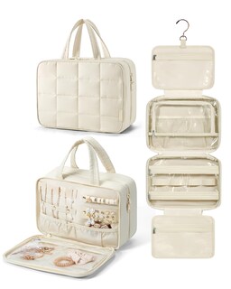 Foto 1 | Foto 1 | Neceser Bagsmart Travel Con Organizador De Joyas, Color Beige - Venta Internacional.