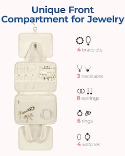 Foto 2 | Foto 2 | Neceser Bagsmart Travel Con Organizador De Joyas, Color Beige - Venta Internacional.