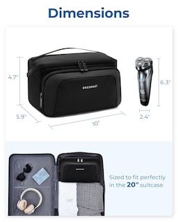 Foto 6 | Foto 6 | Neceser Bagsmart Para Hombre Resistente Al Agua - Negro - Venta Internacional.
