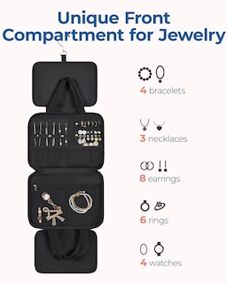 Foto 2 | Foto 2 | Neceser Bagsmart Travel Con Organizador De Joyas Negro - Venta Internacional.