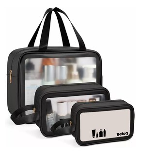 Foto 5 | Foto 5 | Estuches De Maquillaje Bolsa Cosmetiquera Set 3 Neceser, Belugnegro