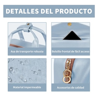 Foto 4 | Foto 4 | Neceser Cosmetiquera Profesional Caja De Viaje Mujer 4 En 1 Lab.g, Azul Cielo