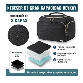 Foto 2 | Foto 2 | Cosmetiquera Neceser Belug Organizador De Viaje Portátil Bolsas Negro