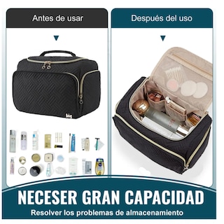 Foto 3 | Foto 3 | Cosmetiquera Neceser Belug Organizador De Viaje Portátil Bolsas Negro