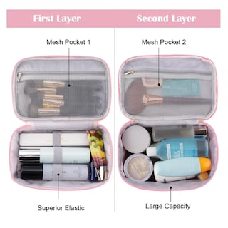 Foto 4 | Foto 4 | Estuches De Maquillaje Belug Bolsa Cosmetiquera Set 2 Neceser Rosa