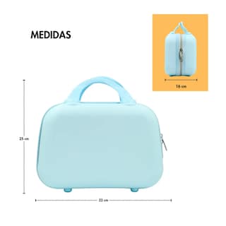 Foto 2 | Foto 2 | Cosmetiquera Maletín Neceser Chico Belleza Profesional Belug, Azul Cielo