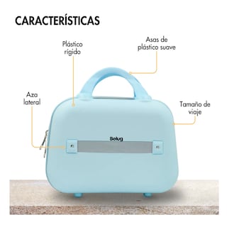 Foto 3 | Foto 3 | Cosmetiquera Maletín Neceser Chico Belleza Profesional Belug, Azul Cielo