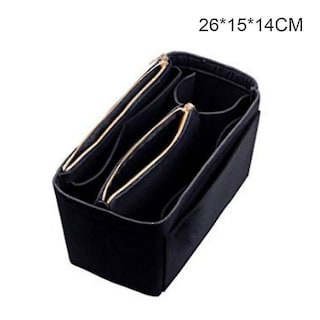 Foto 2 | Foto 2 | Organizador De Bolsas De Aseo Cosméticas Con Inserto De Tela De Fieltro Negro - Venta Internacional.