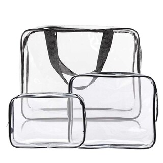 Foto 1 | Foto 1 | Bolsas De Aseo Cosméticas Huoguo Bolsa De Maquillaje Transparente Paquete De 3 - Venta Internacional.