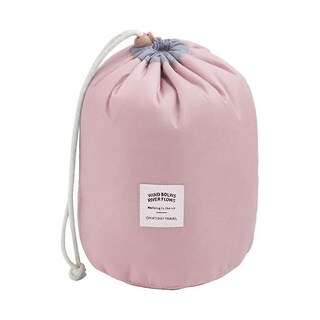 Foto 1 | Foto 1 | Bolsa Cosmética De Viaje Huoguo Cilíndrica De Gran Capacidad Rosa - Venta Internacional.