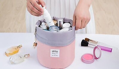 Foto 5 | Foto 5 | Bolsa Cosmética De Viaje Huoguo Cilíndrica De Gran Capacidad Rosa - Venta Internacional.