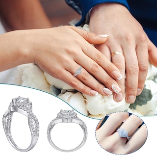 Foto 2 | Foto 2 | Anillo Huoguo Love Diamond De Aleación Moderna En Forma De Corazón Para Mujer - Venta Internacional.