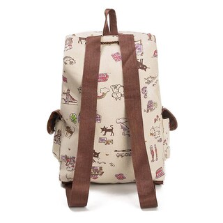 Foto 2 | Foto 2 | Mochila Huoguo Para Mujer Con Bonito Estampado De Gatos Con Cordón - Venta Internacional.
