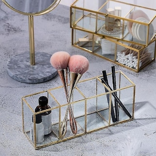 Foto 3 | Foto 3 | Estuche Organizador De Maquillaje De Vidrio Transparente Huoguo Storage Containers - Venta Internacional.