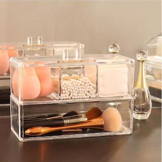 Foto 3 | Foto 3 | Contenedores De Almacenamiento Para El Hogar Organizador De Maquillaje De Doble Capa - Venta Internacional.