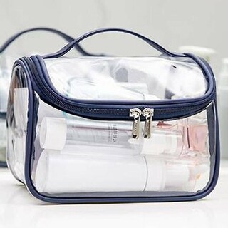 Foto 1 | Foto 1 | Bolsas De Aseo Cosméticas Huoguo Portátiles De Pvc Azul Oscuro - Venta Internacional.