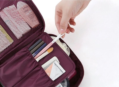Foto 2 | Foto 2 | Estuche De Viaje Maquillaje Maquillaje Tocador Bolsa De Nailon Impermeable - Venta Internacional.
