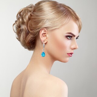 Foto 3 | Foto 3 | Pendientes Huoguo Fashion Con Forma De Gota De Agua Con Forma De Diamante Colorido - Venta Internacional.