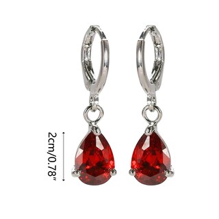 Foto 3 | Foto 3 | Pendientes Huoguo Fashion Con Forma De Gota De Agua Con Forma De Diamante Colorido - Venta Internacional.