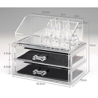 Foto 3 | Foto 3 | Organizador De Maquillaje Cosmético Acrílico Transparente Almacenamiento De 2 Capas - Venta Internacional.
