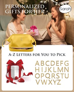 Foto 4 | Foto 4 | Bolsa De Maquillaje Vogewood Initial Personalizada De Piel Impermeable - Venta Internacional.