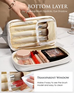 Foto 4 | Foto 4 | Bolsa De Maquillaje Vogewood Con La Inicial Inicial De Doble Capa Con Monograma De Piel Sintética - Venta Internacional.