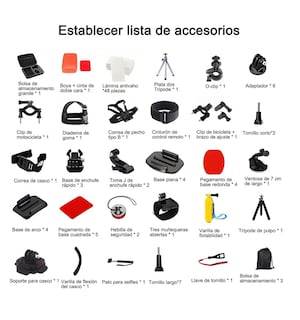 Foto 3 | Foto 3 | Kit de Accesorios para Cámara 120 en 1 para Gopro8 9/8/7/6/5/4 Malubero color Negro