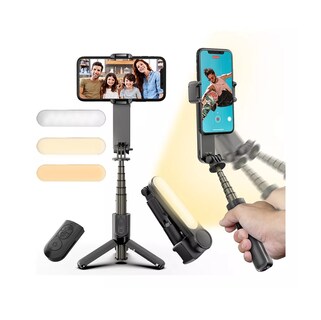 Foto 3 | Foto 3 | Estabilizador Gimbal Con Luz Led Remoto Para Celular Negro