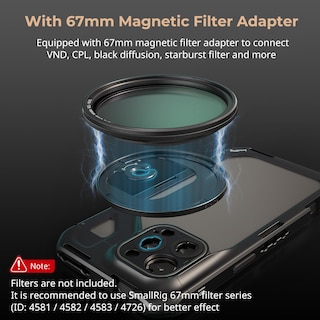 Foto 4 | Foto 4 | Funda De Teléfono Smallrig Para Iphone 15 Pro Con Adaptador De Filtro De 67 Mm - Venta Internacional.