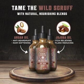 Foto 3 | Foto 3 | Aceite Para Barba Viking Revolution Bay, Ron Con Aceite De Argán Y Jojoba, Paquete De 3 - Venta Internacional.