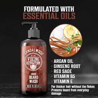 Foto 3 | Foto 3 | Jabón Para Barba Viking Revolution Sandalwood Con Aceite De Argán, 1 Litro - Venta Internacional.