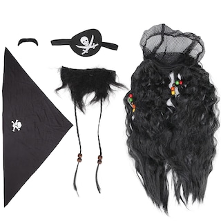 Foto 1 | Foto 1 | Accesorios De Disfraz Set De Barba Falsa De Pirata Negra Zjchao - Venta Internacional.