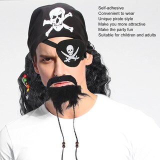 Foto 4 | Foto 4 | Accesorios De Disfraz Set De Barba Falsa De Pirata Negra Zjchao - Venta Internacional.