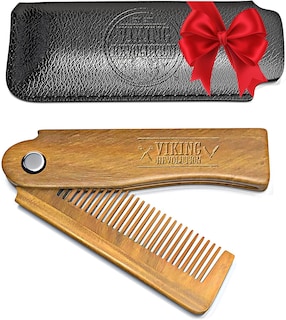 Foto 1 | Foto 1 | Peineta Para Barba Viking Revolution, Plegable, De Madera De Sándalo Verde, Juego De 2 - Venta Internacional.