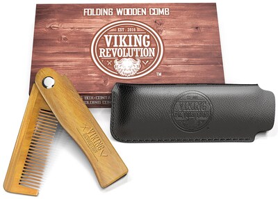 Foto 6 | Foto 6 | Peineta Para Barba Viking Revolution, Plegable, De Madera De Sándalo Verde, Juego De 2 - Venta Internacional.