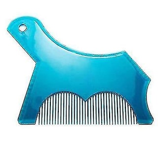 Foto 1 | Foto 1 | Herramienta Para Dar Forma A La Barba Plantilla Peine Color Azul - Venta Internacional.