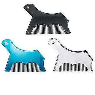 Foto 2 | Foto 2 | Herramienta Para Dar Forma A La Barba Plantilla Peine Color Azul - Venta Internacional.