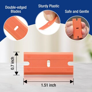 Foto 2 | Foto 2 | Cuchillas De Afeitar De Plástico Workpro, Paquete De 200 Unidades, De Doble Filo, Color Naranja - Venta Internacional.