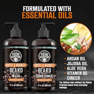 Foto 3 | Foto 3 | Set De Jabón Y Acondicionador Para Barba Viking Revolution Con Aroma A Café Y Whisky, 500 Ml - Venta Internacional.