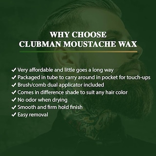 Foto 3 | Foto 3 | Paquete Para Colgar Moustache Wax Clubman Color Neutro 15 Ml 3 Paquetes - Venta Internacional.
