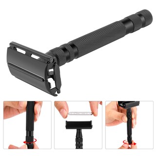 Foto 4 | Foto 4 | Kit De Afeitado Sanwa Mysterious Black Con Maquinilla De Afeitar Y Brocha De Seguridad - Venta Internacional.