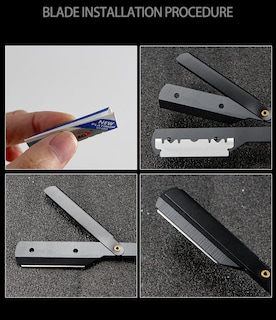 Foto 5 | Foto 5 | Maquinilla De Afeitar Barber Genérica Professional Straight Edge + 100 Cuchillas - Venta Internacional.