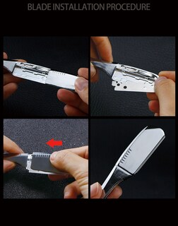 Foto 5 | Foto 5 | Maquinilla De Afeitar Barber Genérica Professional Straight Edge + 100 Cuchillas - Venta Internacional.