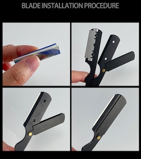 Foto 2 | Foto 2 | Maquinilla De Afeitar Barber Genérica Professional Straight Edge + 100 Cuchillas - Venta Internacional.